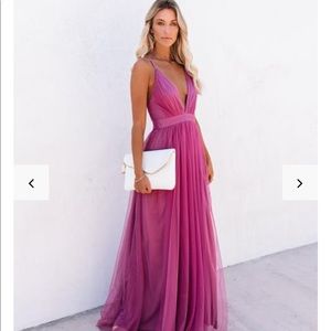 Magenta tulle maxi dress - VICI